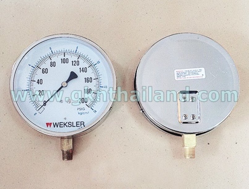 "WEKSLER" Pressure gauge Model : EA14ME 0-200 psi & 0-14 kg/cm2